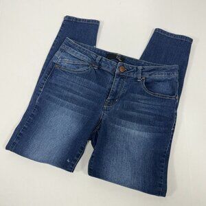 Mid Rise 1822 Denim Blue Skinny Jeans Stretch Size 10